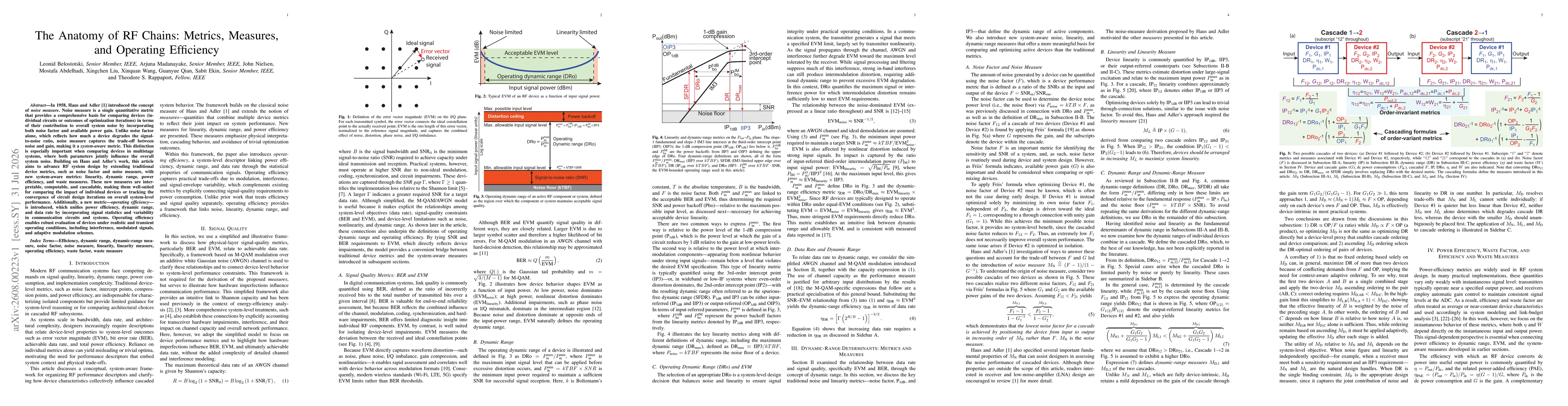 Thumbnail for The Anatomy of RF Chains: Metrics, Measures, and Operating Efficiency