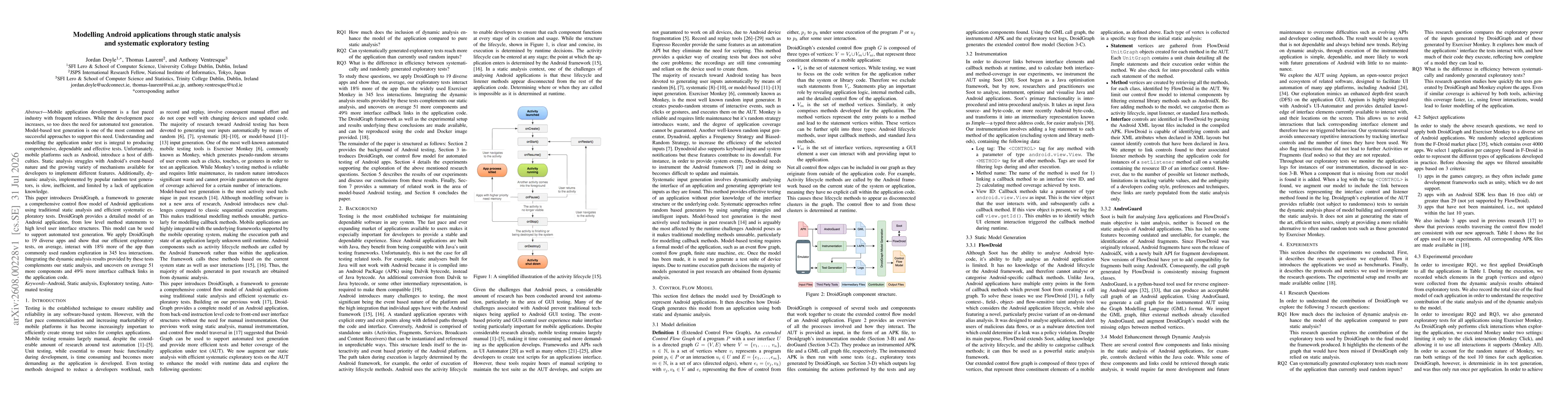 Thumbnail for Modelling Android applications through static analysis and systematic exploratory testing