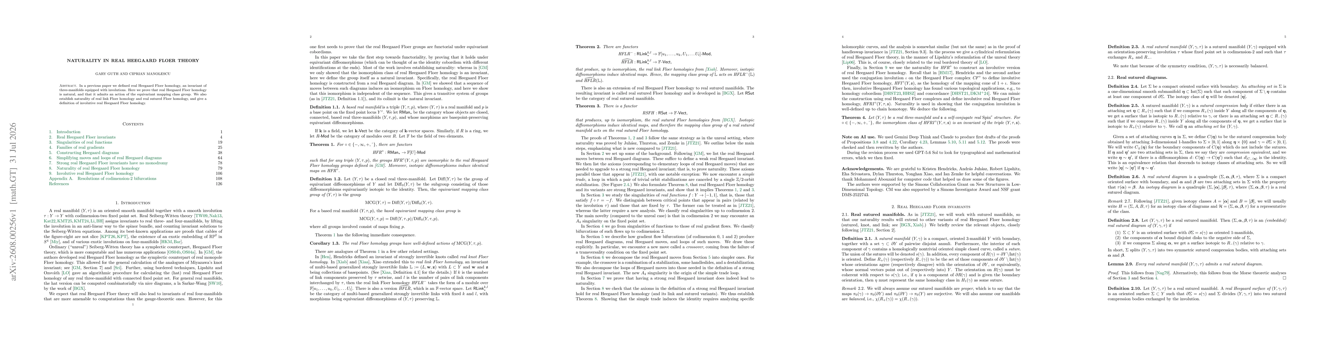 Thumbnail for Naturality in real Heegaard Floer theory