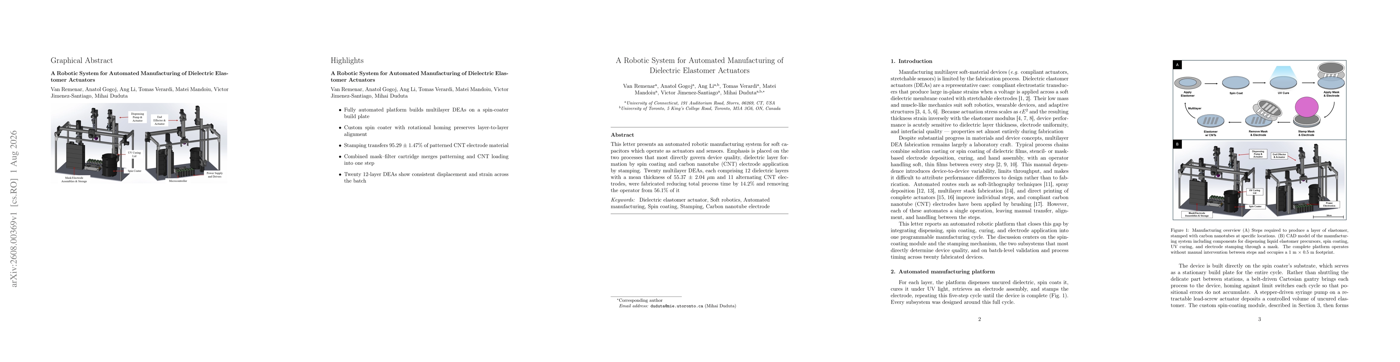 Thumbnail for A Robotic System for Automated Manufacturing of Dielectric Elastomer Actuators