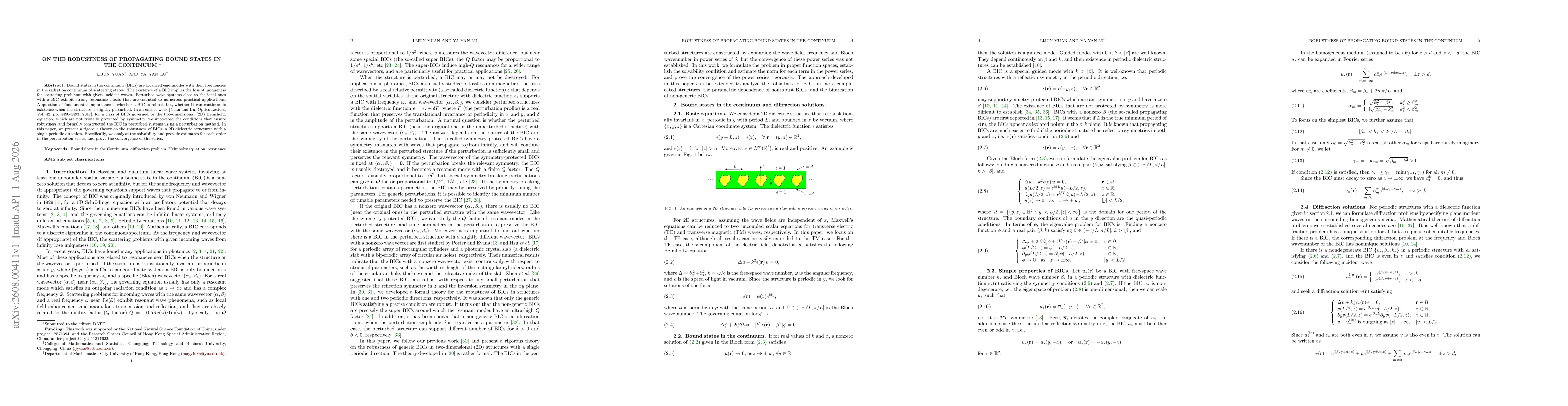Thumbnail for On the Robustness of Propagating Bound States in the Continuum