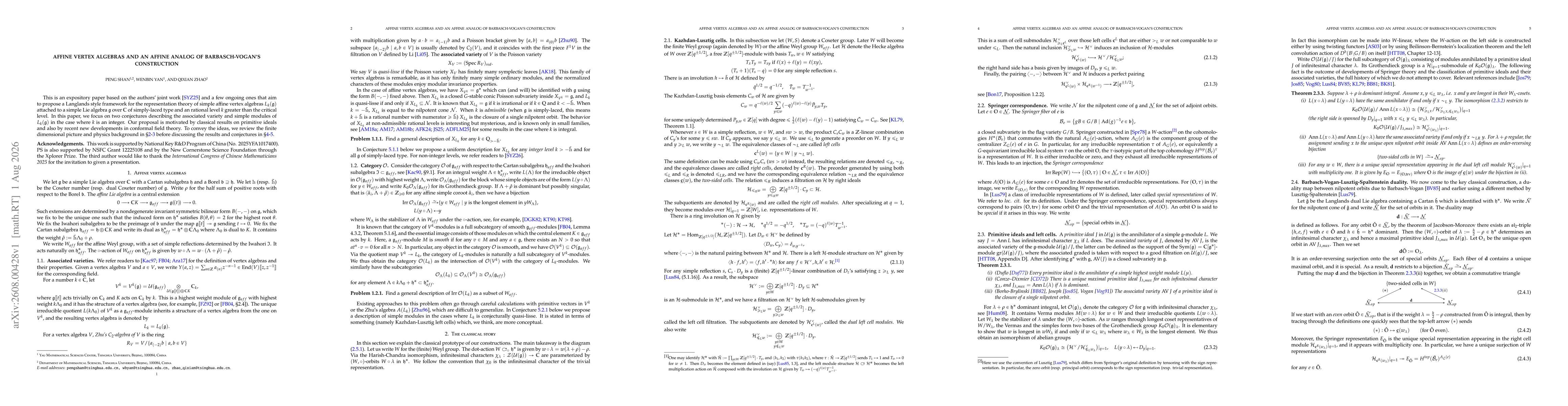Thumbnail for Affine vertex algebras and an affine analog of Barbasch-Vogan's construction