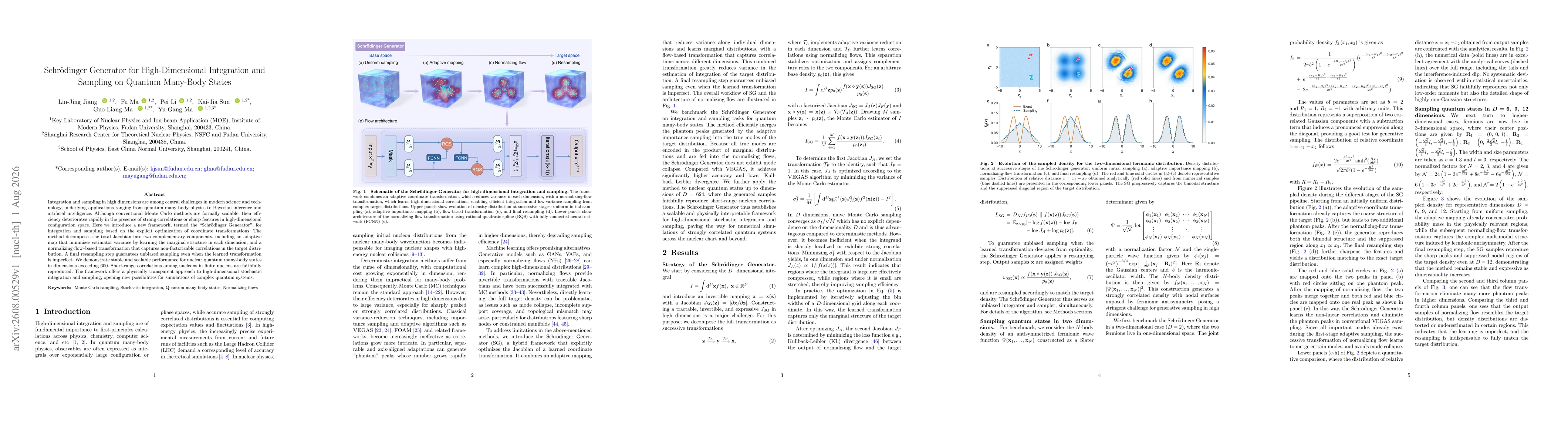 Thumbnail for Schrödinger Generator for High-Dimensional Integration and Sampling on Quantum Many-Body States