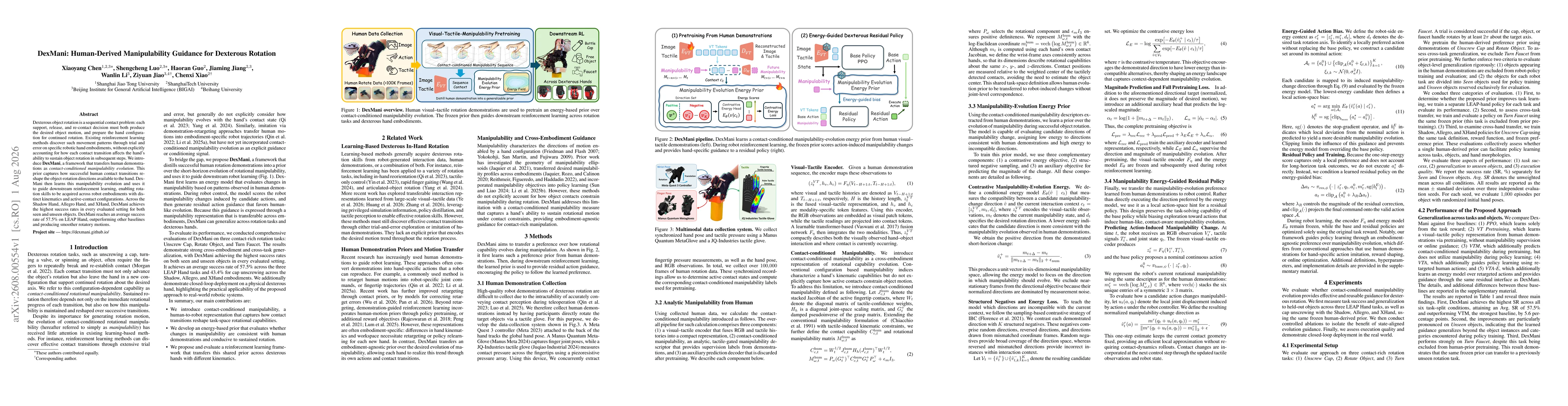 Thumbnail for DexMani: Human-Derived Manipulability Guidance for Dexterous Rotation