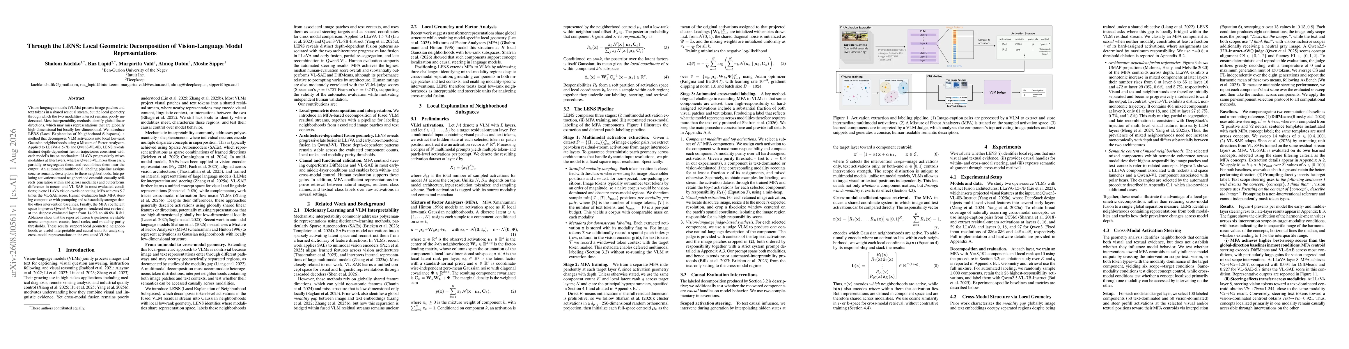 Thumbnail for Through the LENS: Local Geometric Decomposition of Vision-Language Model Representations