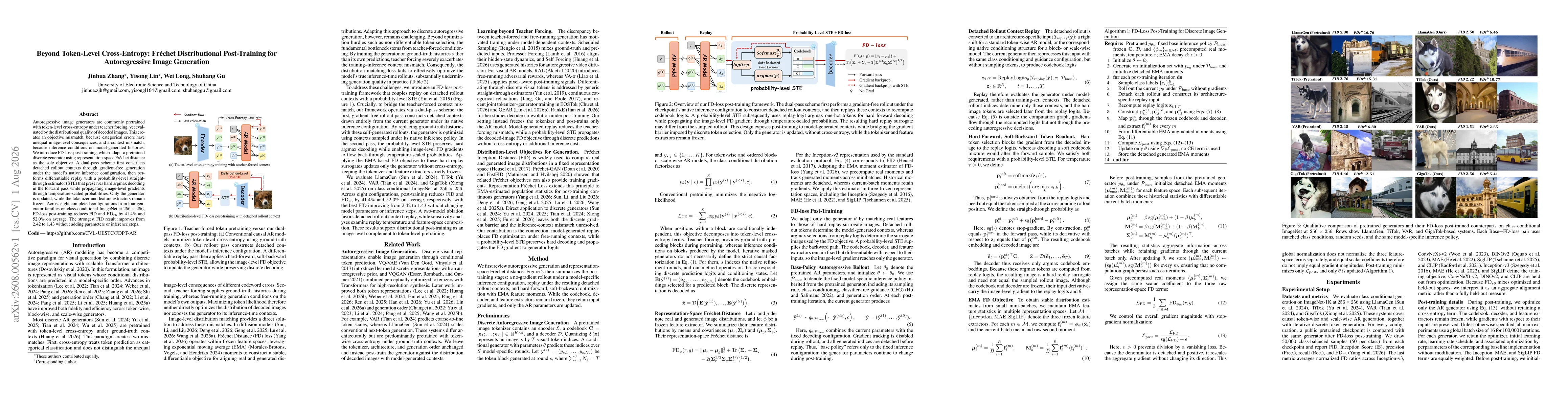 Thumbnail for Beyond Token-Level Cross-Entropy: Fréchet Distributional Post-Training for Autoregressive Image Generation