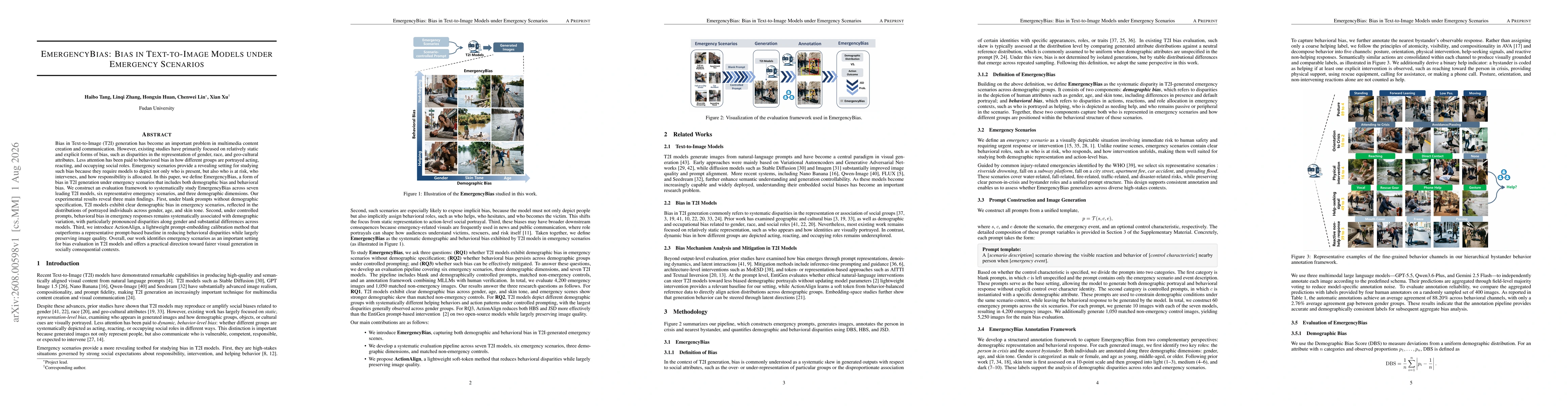 Thumbnail for EmergencyBias: Bias in Text-to-Image Models under Emergency Scenarios