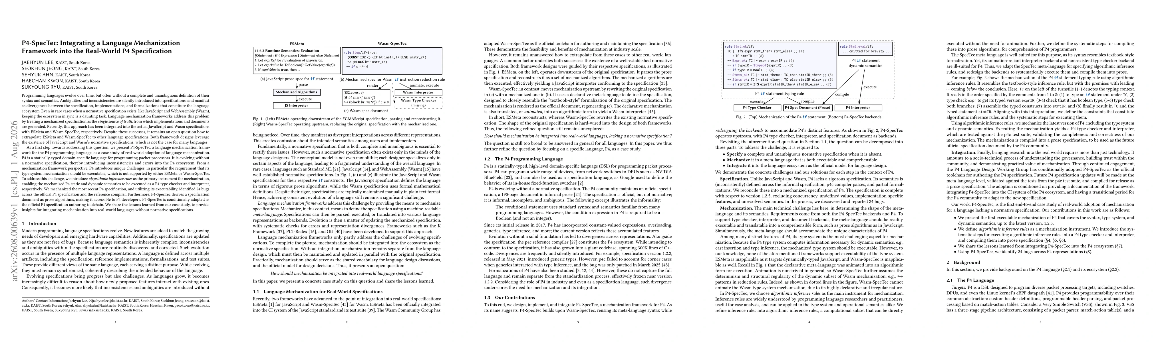 Thumbnail for P4-SpecTec: Integrating a Language Mechanization Framework into the Real-World P4 Specification