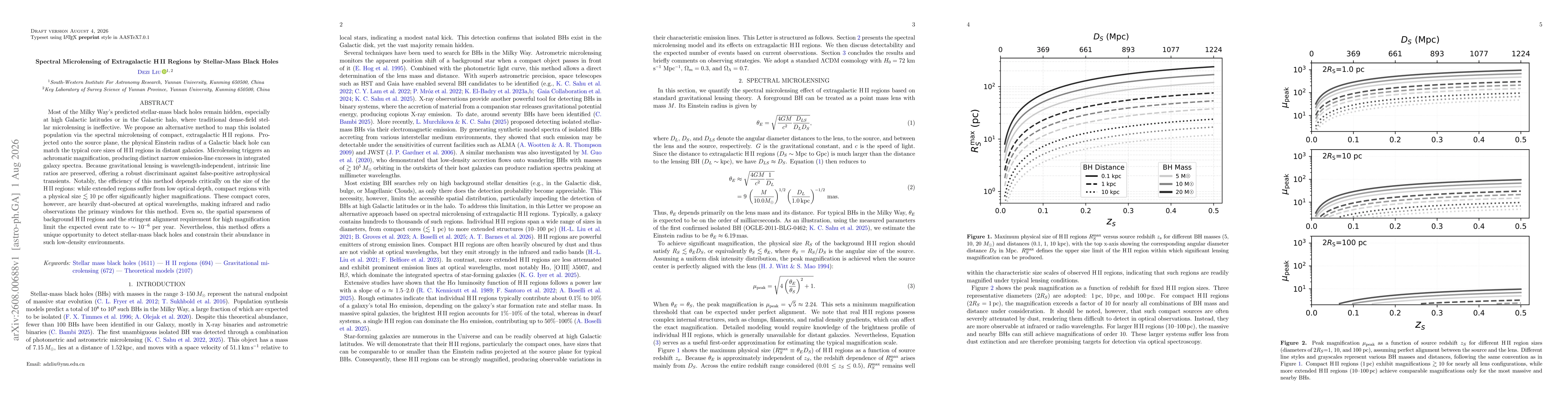 Thumbnail for Spectral Microlensing of Extragalactic H II Regions by Stellar-Mass Black Holes