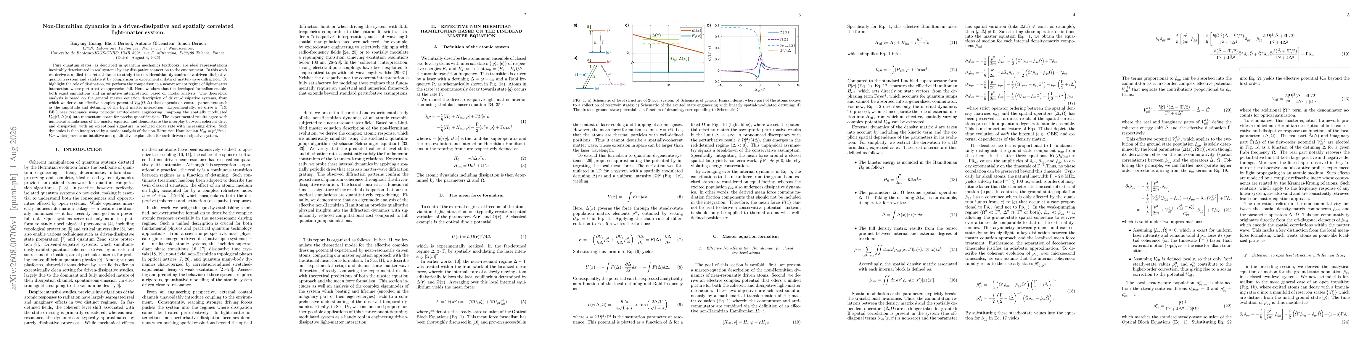 Thumbnail for Non-Hermitian dynamics in a driven-dissipative and spatially correlated light-matter system