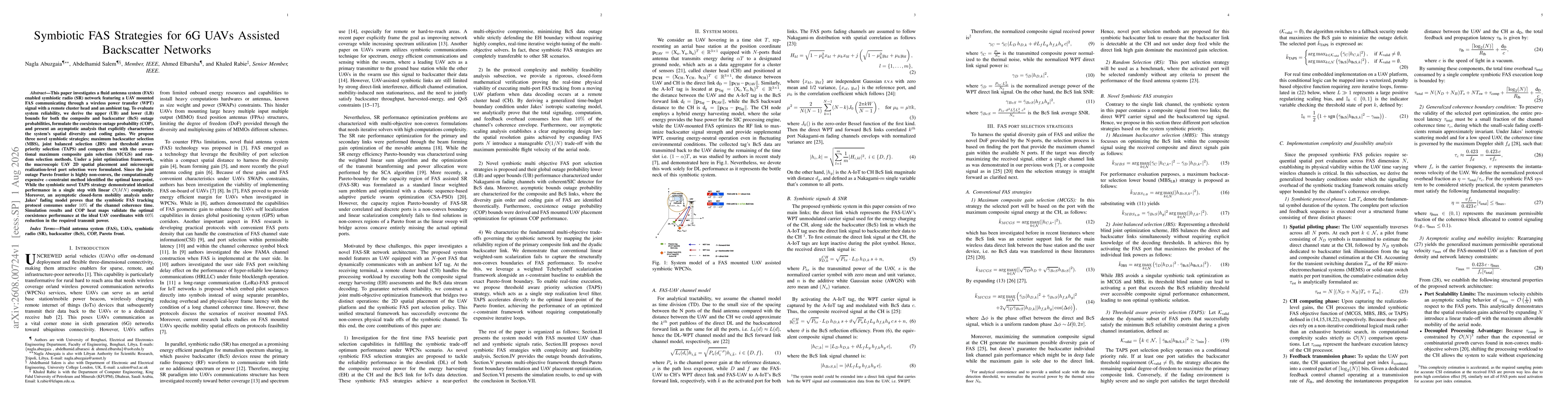 Thumbnail for Symbiotic FAS Strategies for 6G UAVs Assisted Backscatter Networks