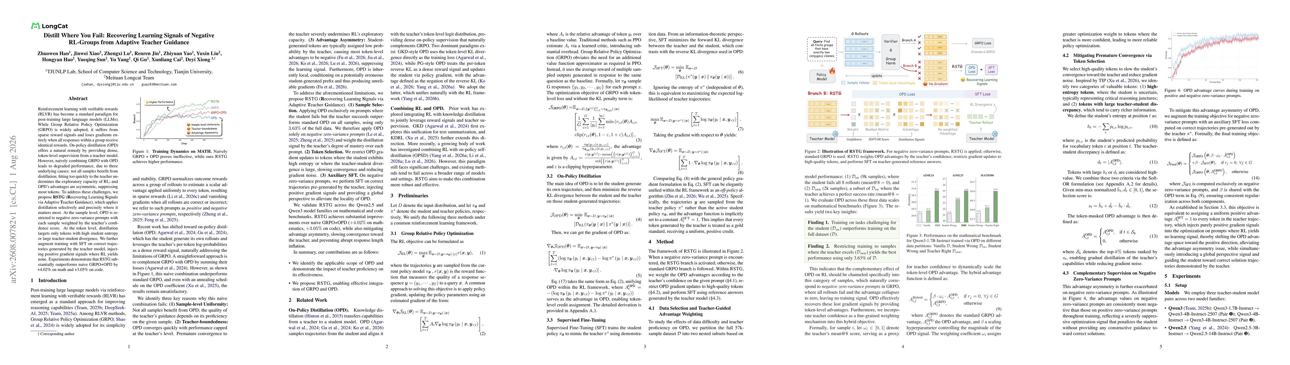 Thumbnail for Distill Where You Fail: Recovering Learning Signals of Negative RL-Groups from Adaptive Teacher Guidance