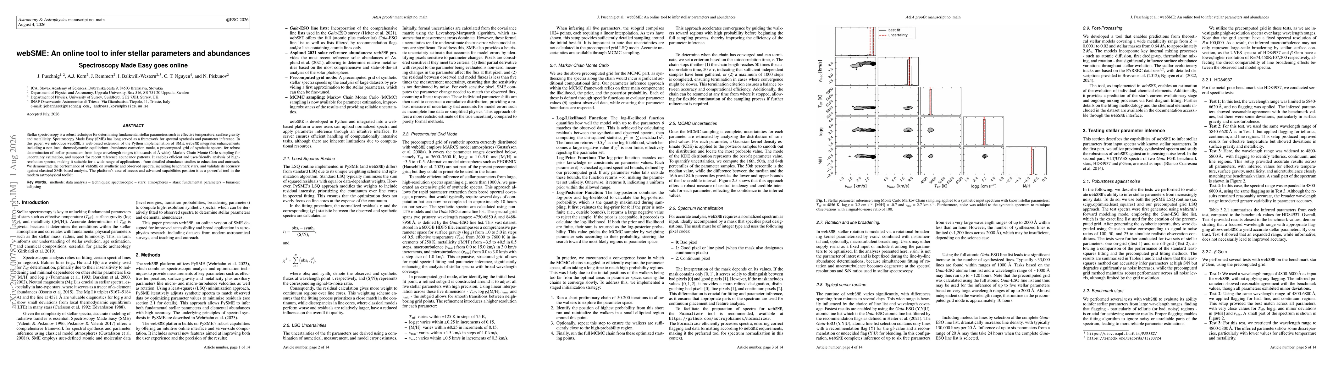Thumbnail for webSME: An online tool to infer stellar parameters and abundances