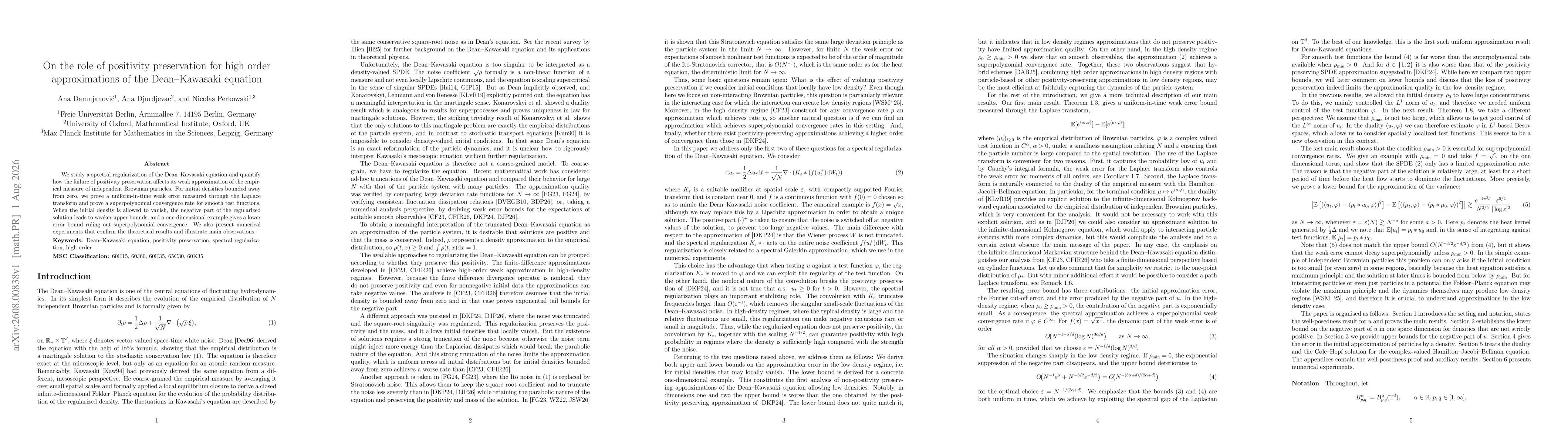 Thumbnail for On the role of positivity preservation for high order approximations of the Dean--Kawasaki equation