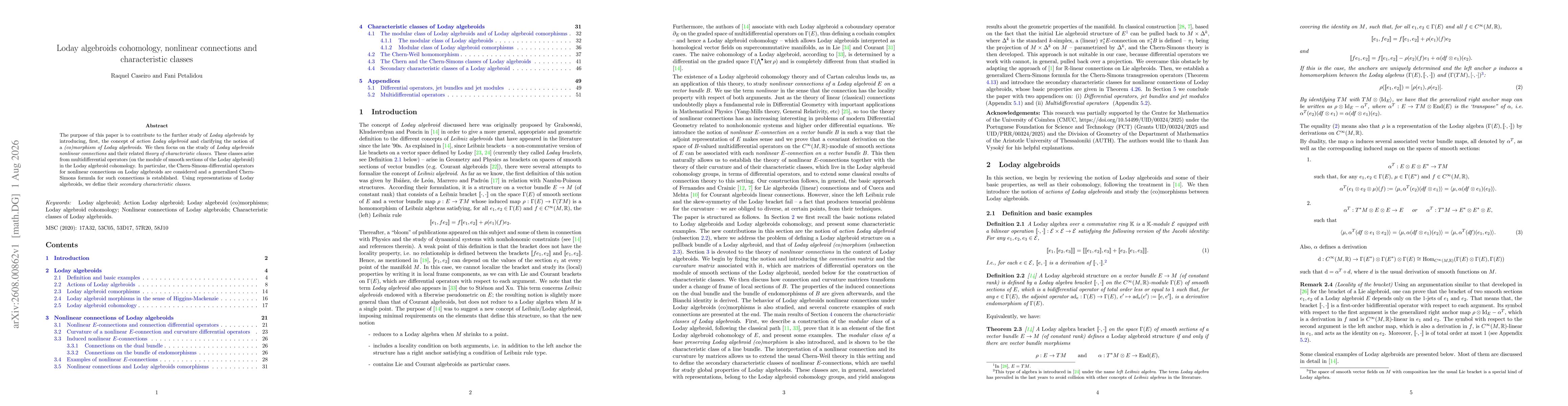Thumbnail for Loday algebroids cohomology, nonlinear connections and characteristic classes