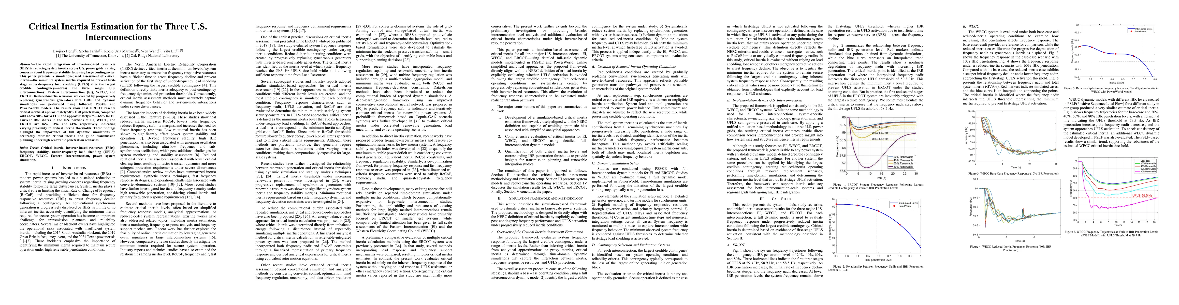 Thumbnail for Critical Inertia Estimation for the Three U.S. Interconnections