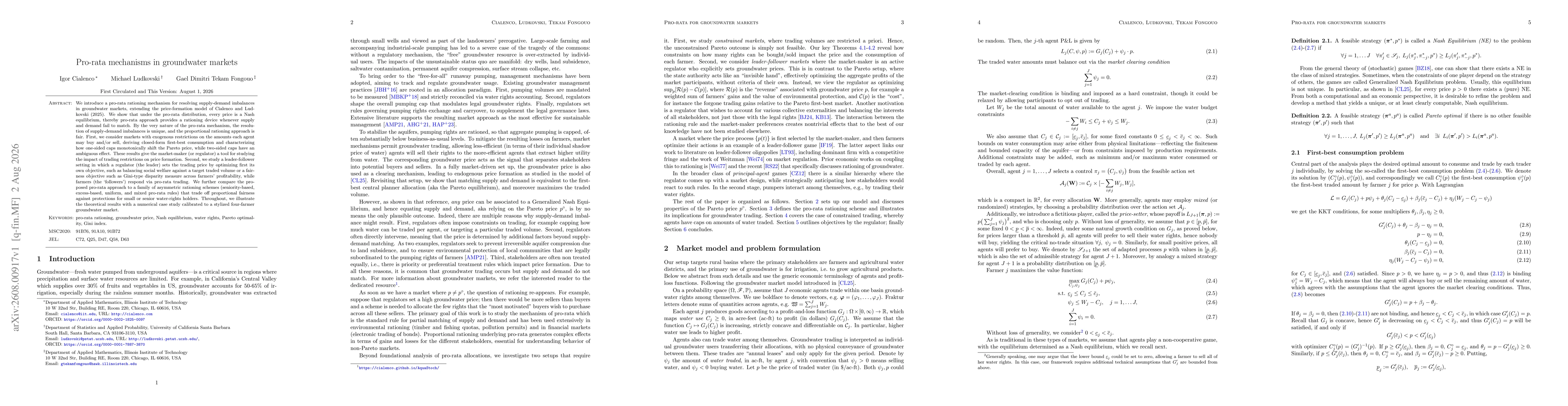 Thumbnail for Pro-rata mechanisms in groundwater markets