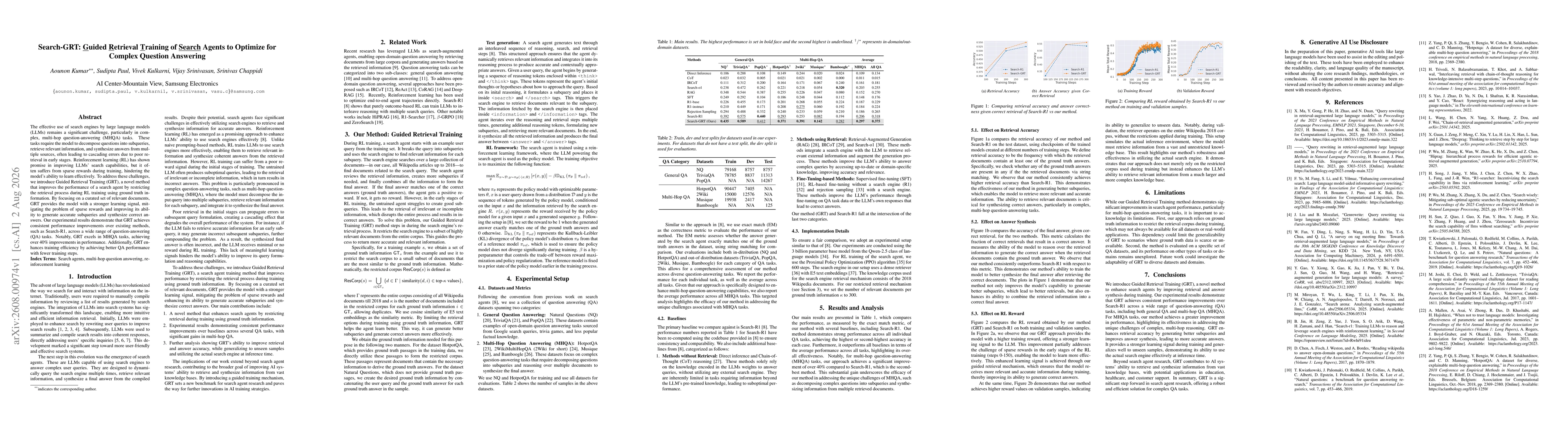 Thumbnail for Search-GRT: Guided Retrieval Training of Search Agents to Optimize for Complex Question Answering