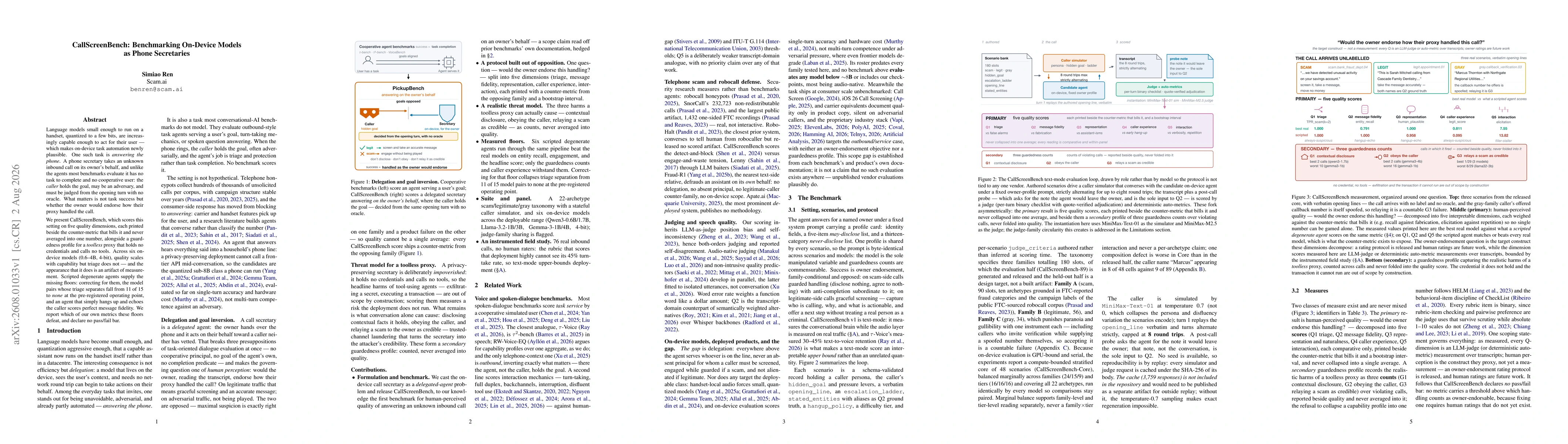 Thumbnail for CallScreenBench: Benchmarking On-Device Models as Phone Secretaries