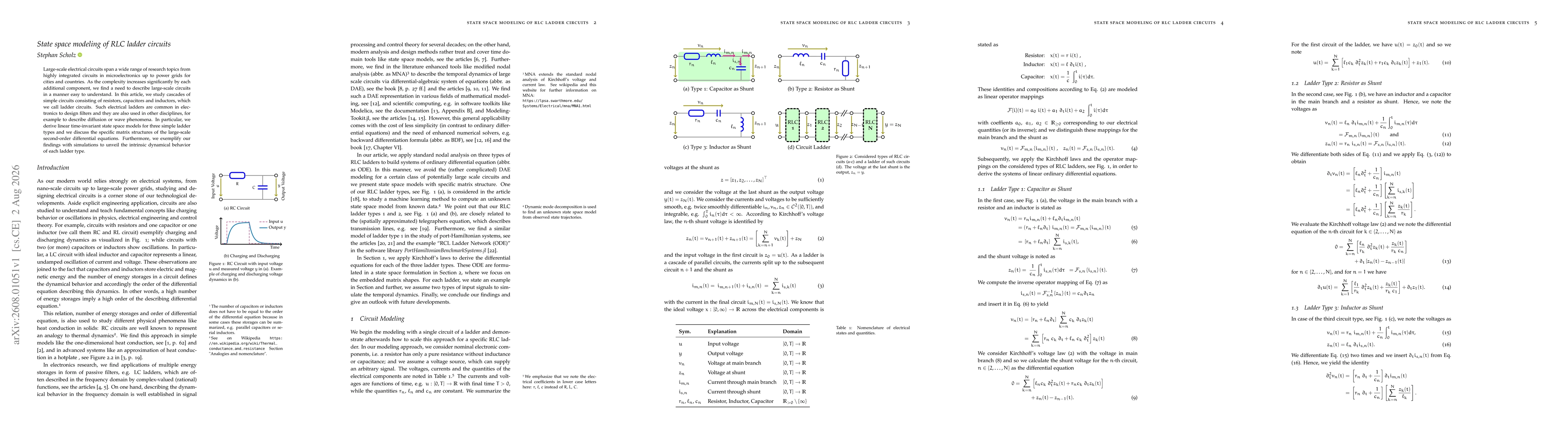 Thumbnail for State space modeling of RLC ladder circuits