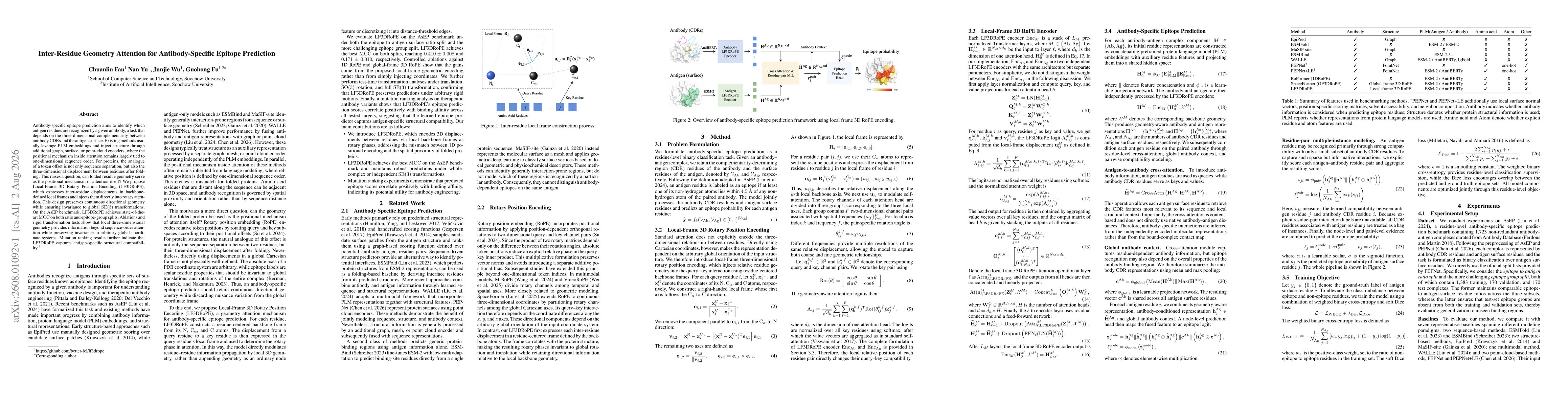 Thumbnail for Inter-Residue Geometry Attention for Antibody-Specific Epitope Prediction
