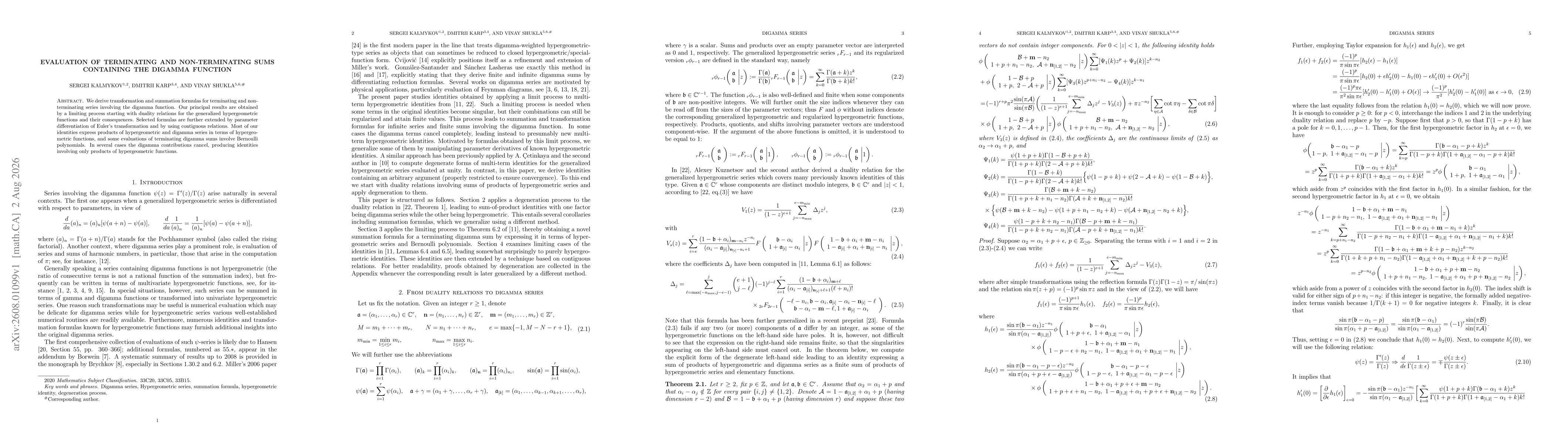 Thumbnail for Evaluation of terminating and non-terminating sums containing the digamma function