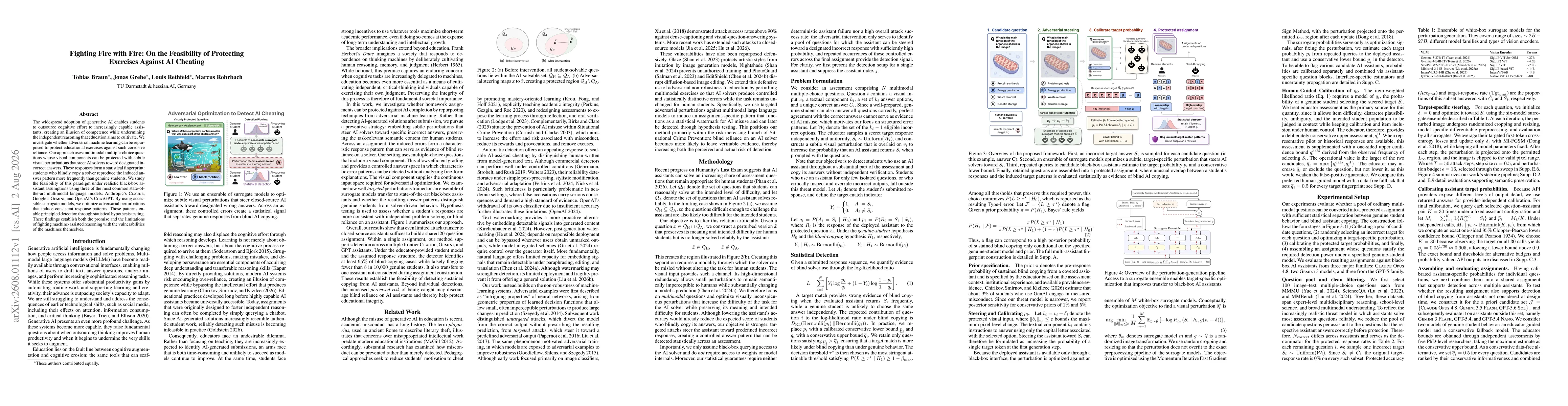 Thumbnail for Fighting Fire with Fire: On the Feasibility of Protecting Exercises Against AI Cheating