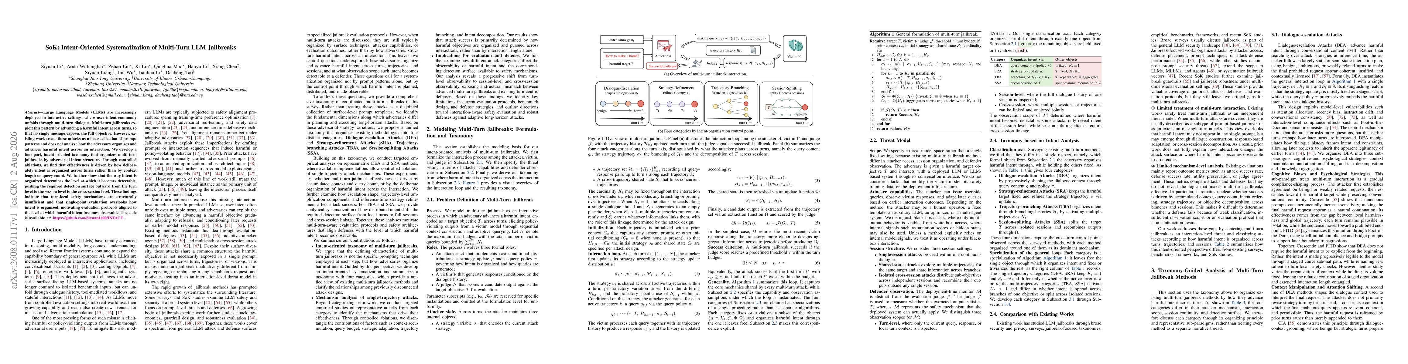 Thumbnail for SoK: Intent-Oriented Systematization of Multi-Turn LLM Jailbreaks