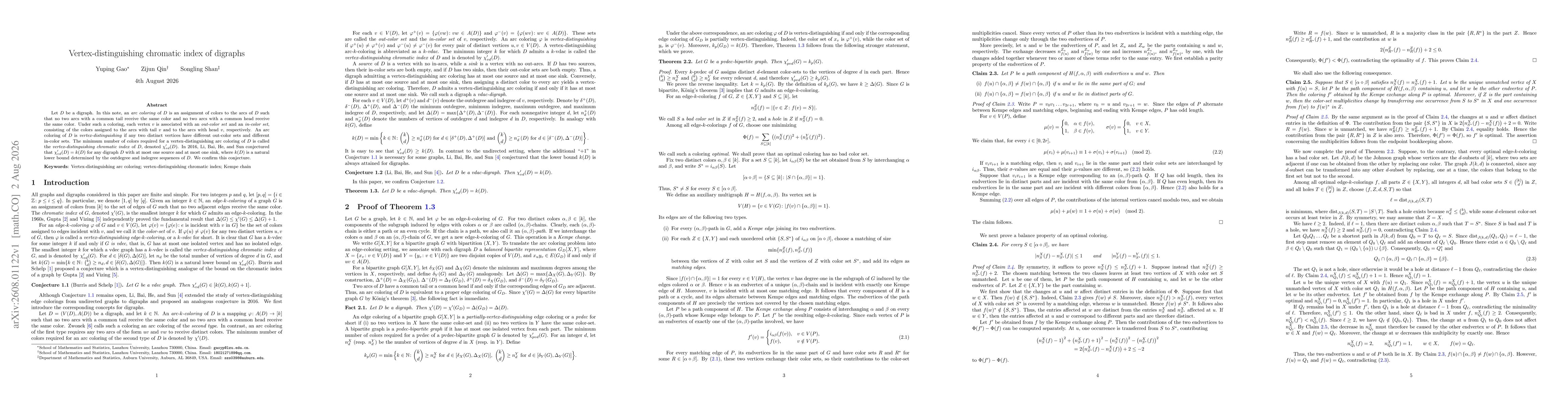 Thumbnail for Vertex-distinguishing chromatic index of digraphs