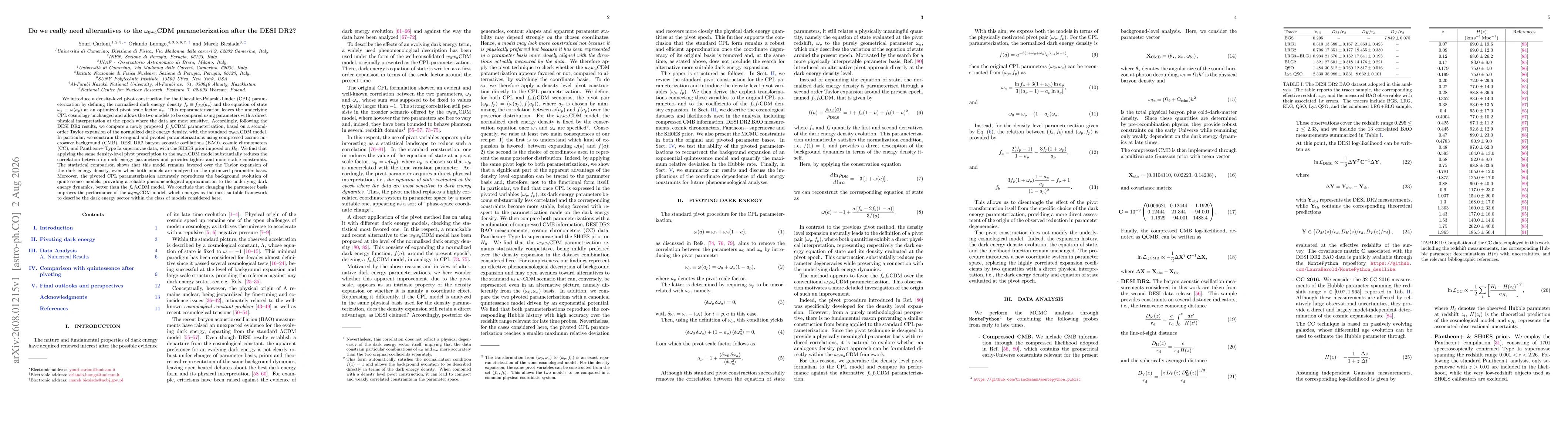 Thumbnail for Do we really need alternatives to the $ω_0ω_a$CDM parameterization after the DESI DR2?