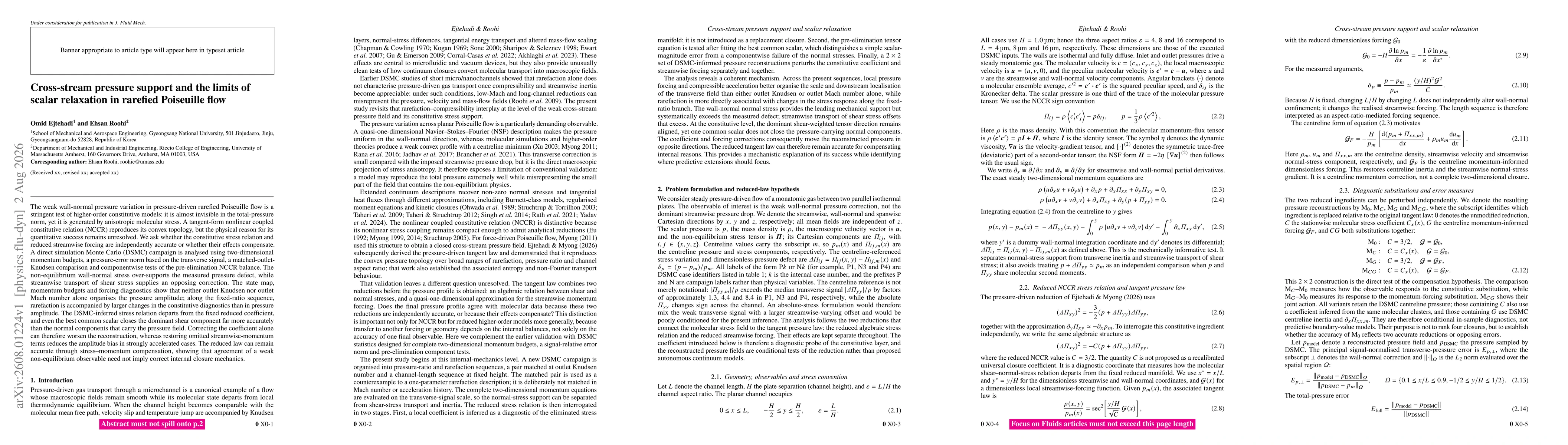 Thumbnail for Cross-stream pressure support and the limits of scalar relaxation in rarefied Poiseuille flow