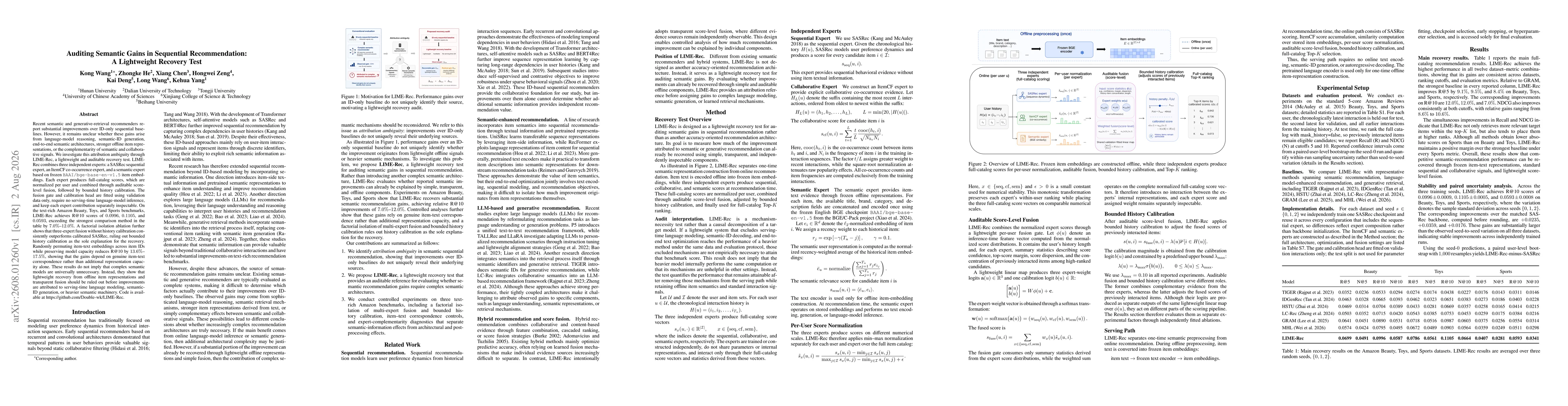 Thumbnail for Auditing Semantic Gains in Sequential Recommendation: A Lightweight Recovery Test