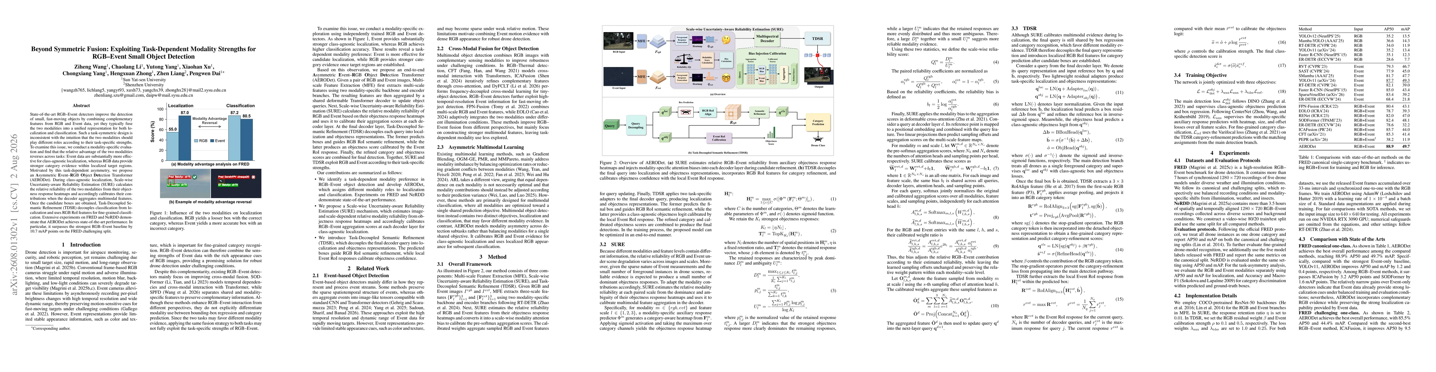 Thumbnail for Beyond Symmetric Fusion: Exploiting Task-Dependent Modality Strengths for RGB-Event Small Object Detection