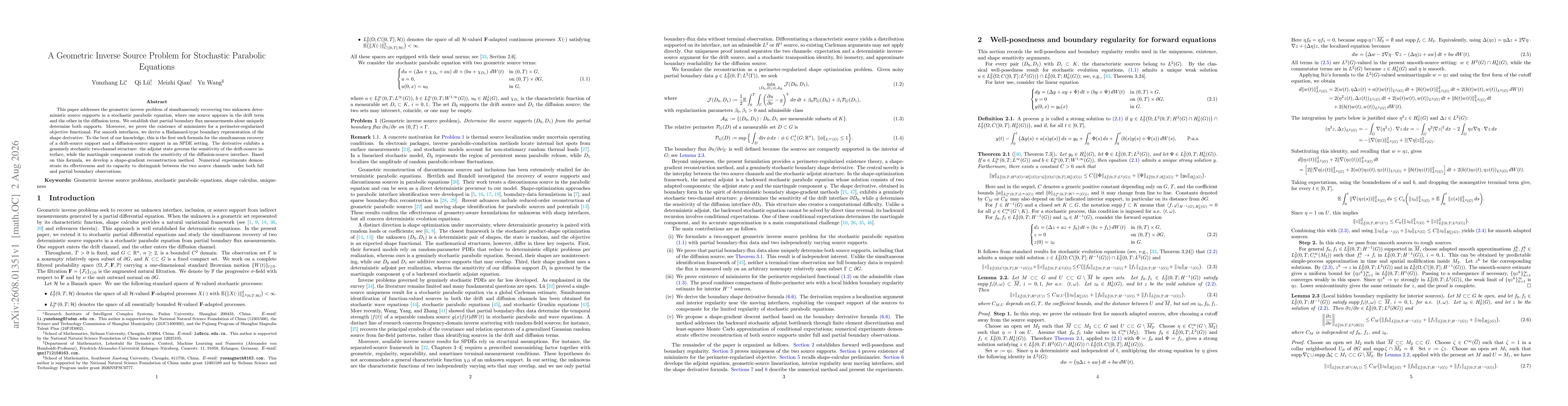 Thumbnail for A Geometric Inverse Source Problem for Stochastic Parabolic Equations