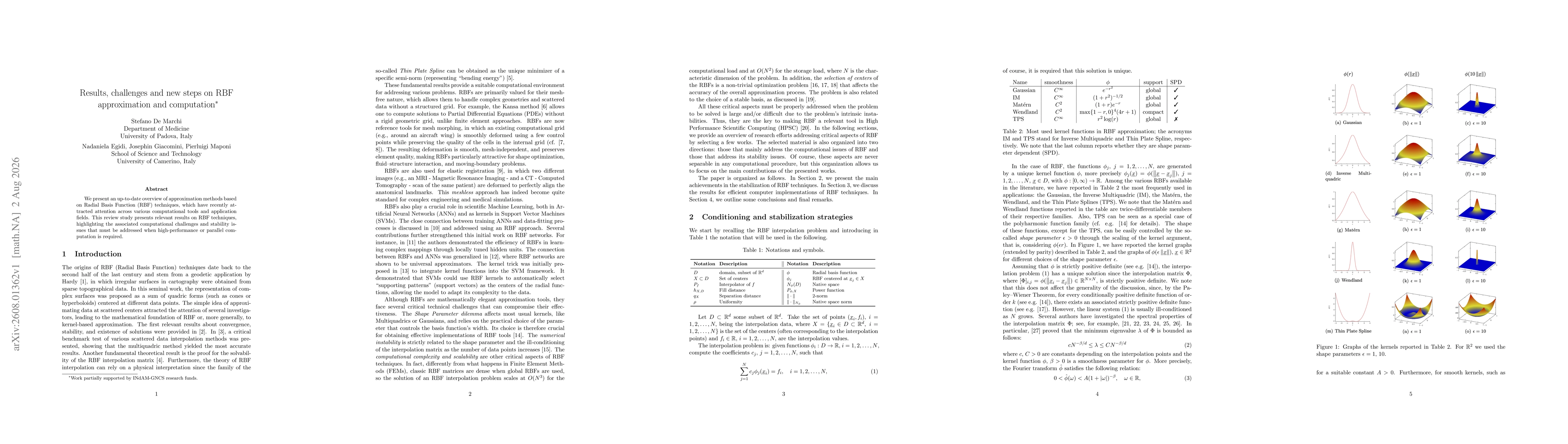 Thumbnail for Results, challenges and new steps on RBF approximation and computation