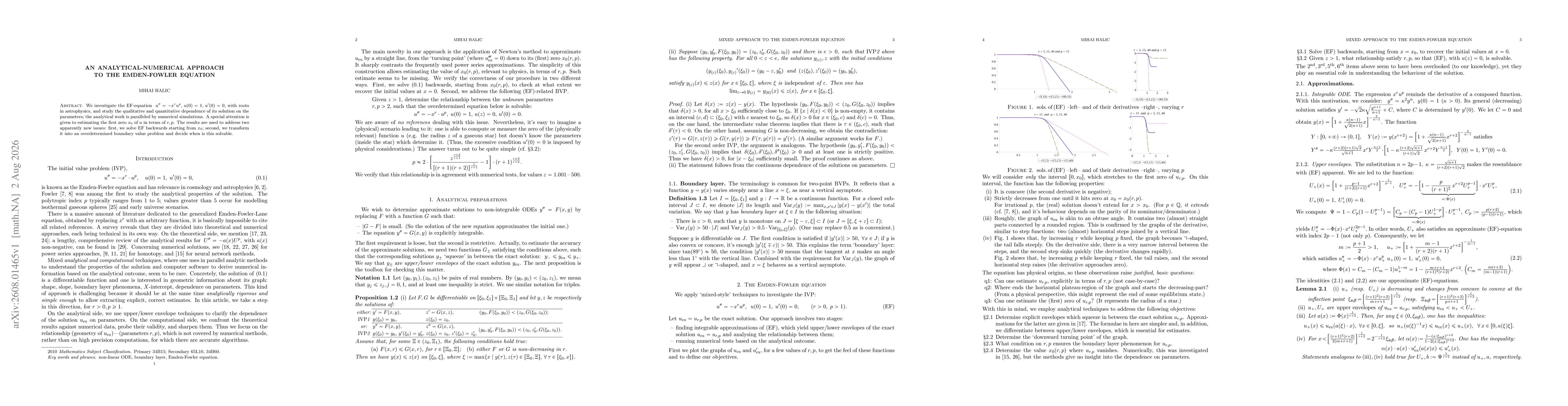 Thumbnail for An analytical-numerical approach to the Emden-Fowler equation