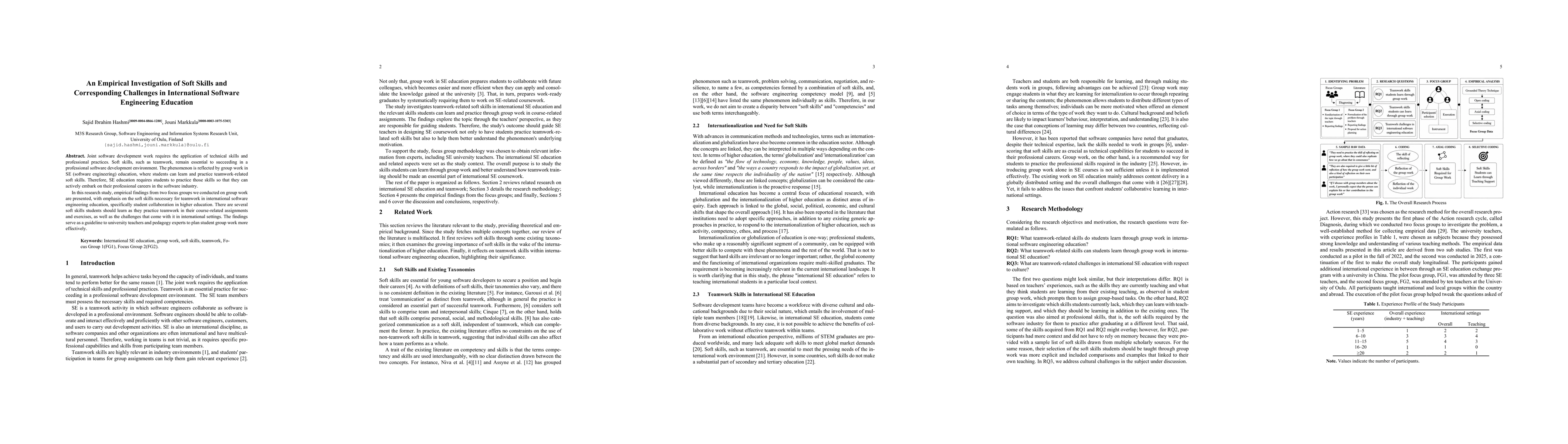 Thumbnail for An Empirical Investigation of Soft Skills and Corresponding Challenges in International Software Engineering Education