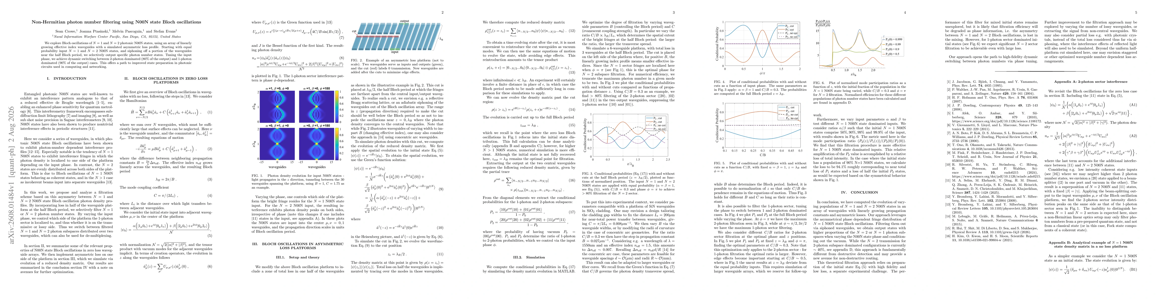 Thumbnail for Non-Hermitian photon number filtering using N00N state Bloch oscillations