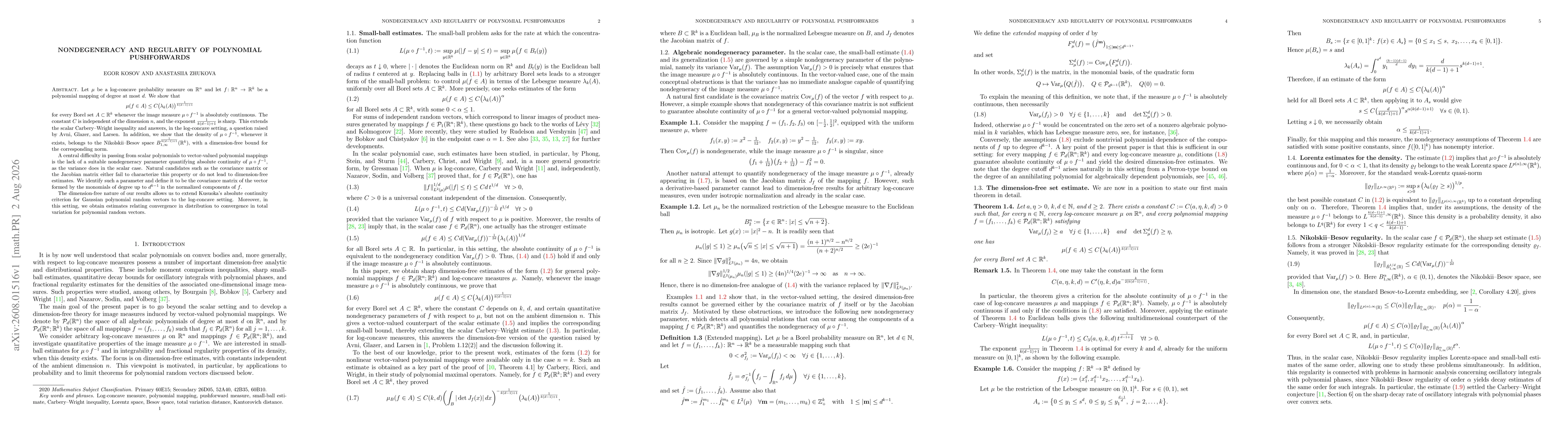 Thumbnail for Nondegeneracy and regularity of polynomial pushforwards