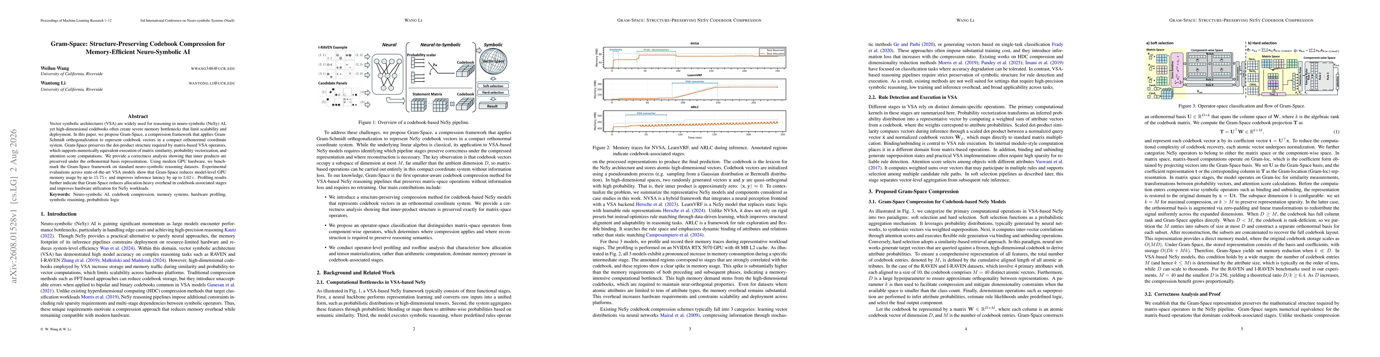 Thumbnail for Gram-Space: Structure-Preserving Codebook Compression for Memory-Efficient Neuro-Symbolic AI