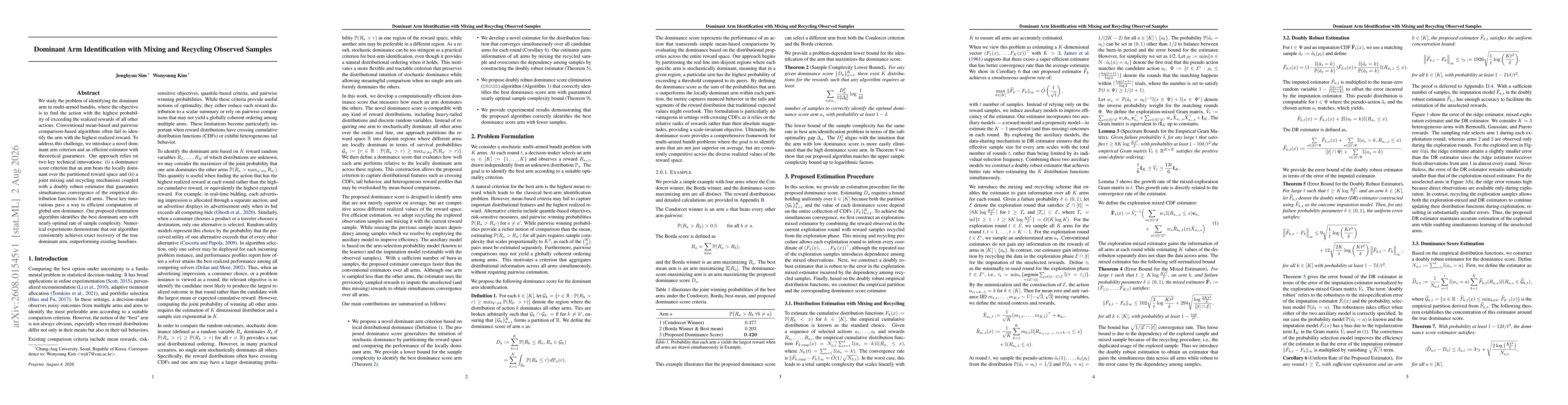 Thumbnail for Dominant Arm Identification with Mixing and Recycling Observed Samples