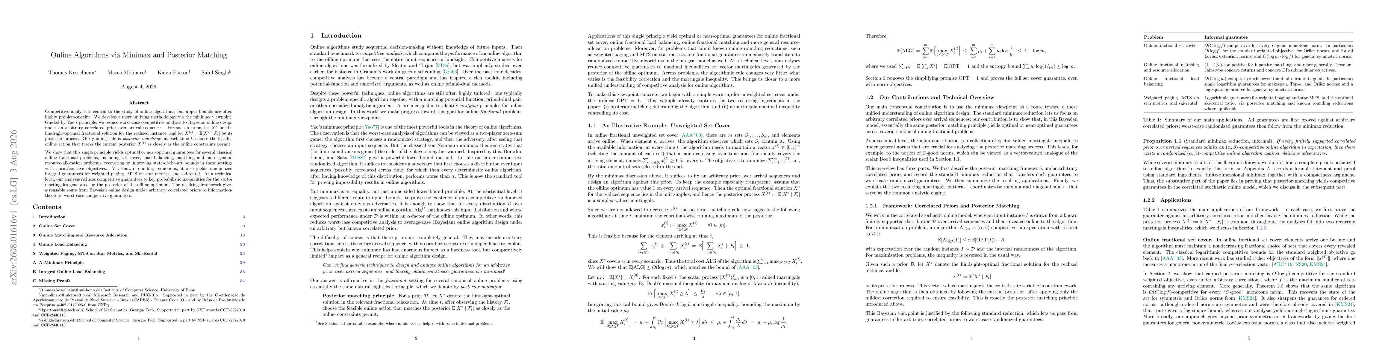 Thumbnail for Online Algorithms via Minimax and Posterior Matching
