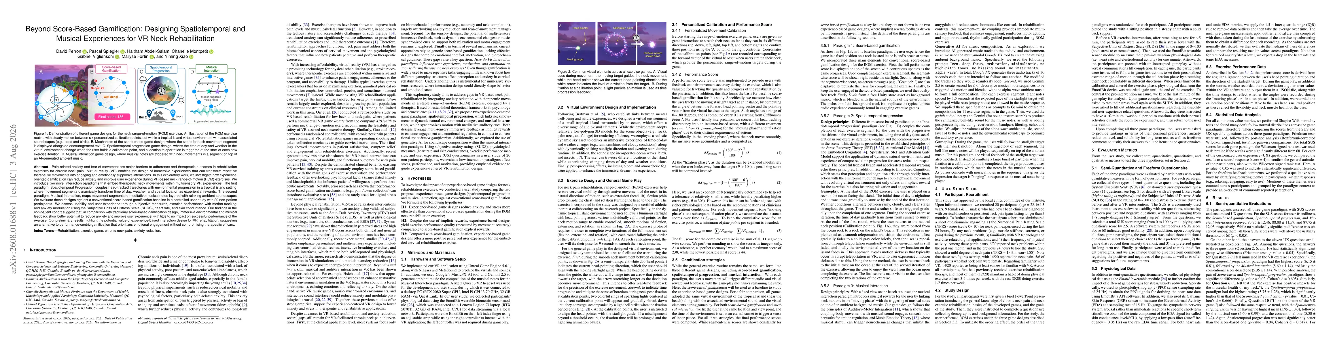 Thumbnail for Beyond Score-Based Gamification: Designing Spatiotemporal and Musical Experiences for VR Neck Rehabilitation