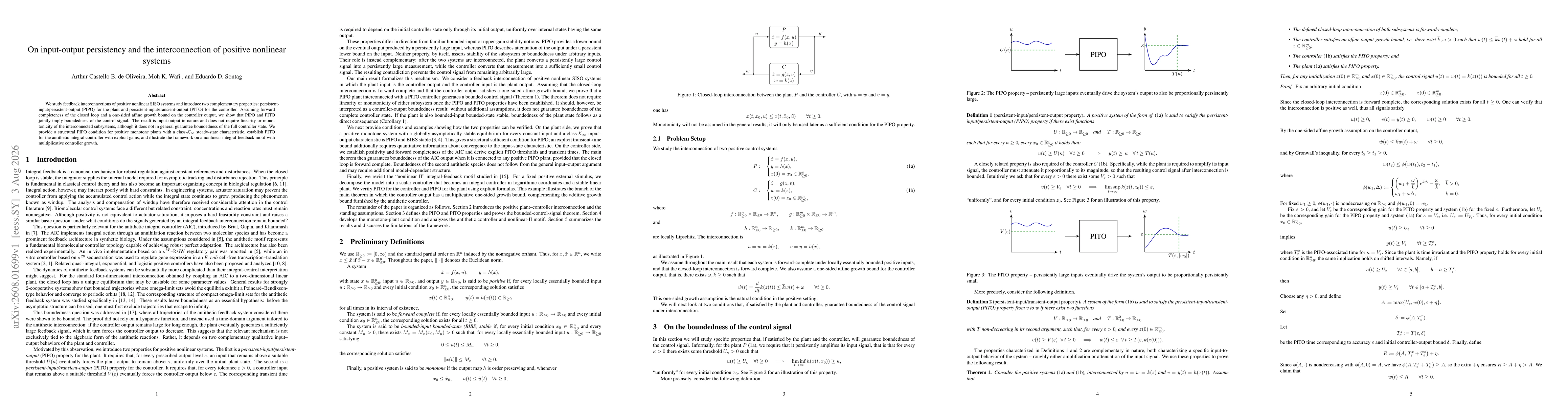 Thumbnail for On input-output persistency and the interconnection of positive nonlinear systems