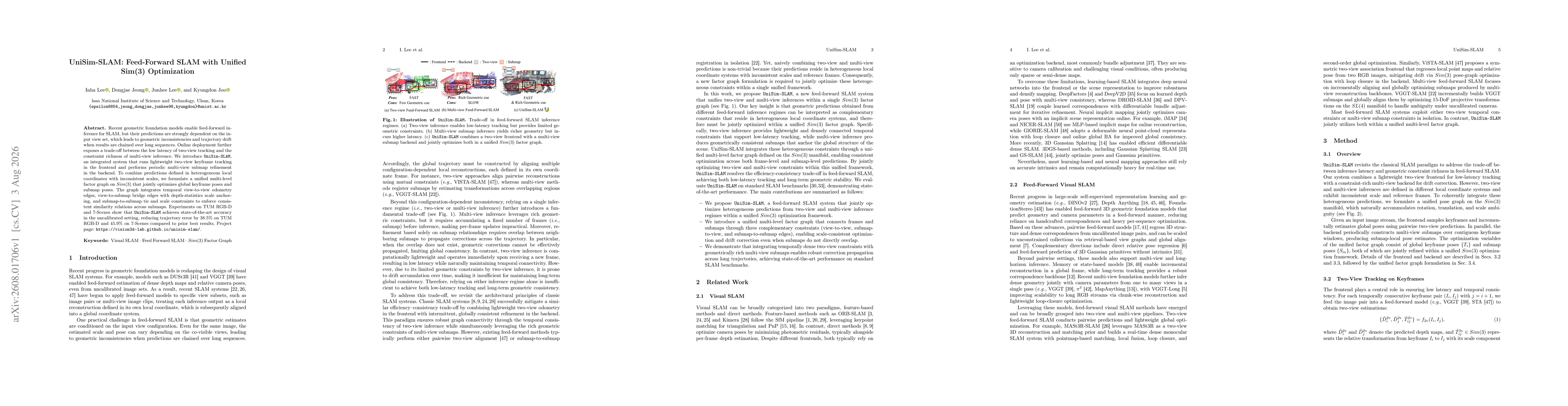 Thumbnail for UniSim-SLAM: Feed-Forward SLAM with Unified Sim(3) Optimization