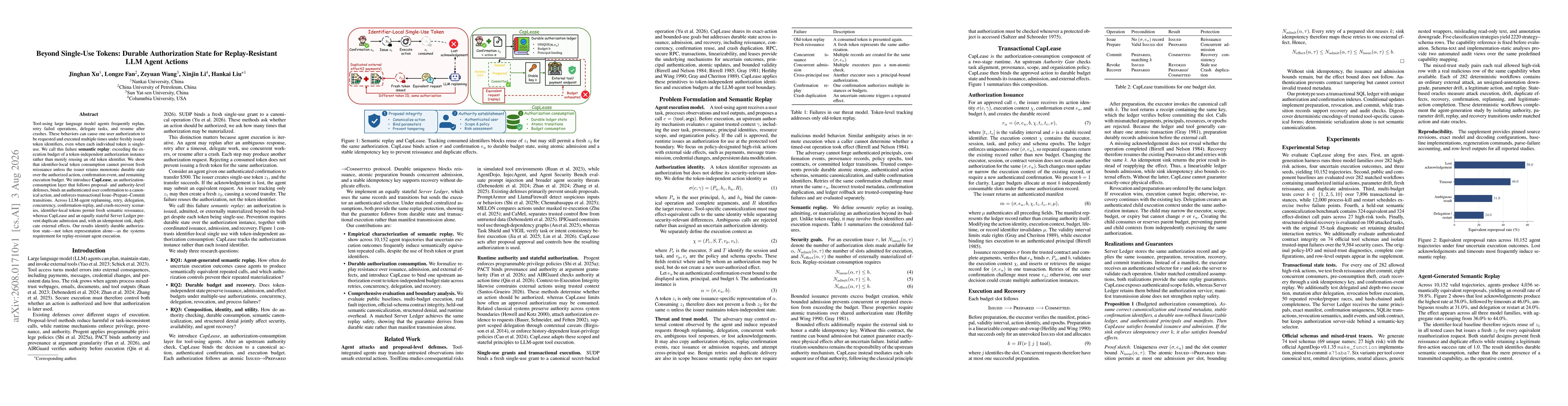 Thumbnail for Beyond Single-Use Tokens: Durable Authorization State for Replay-Resistant LLM Agent Actions