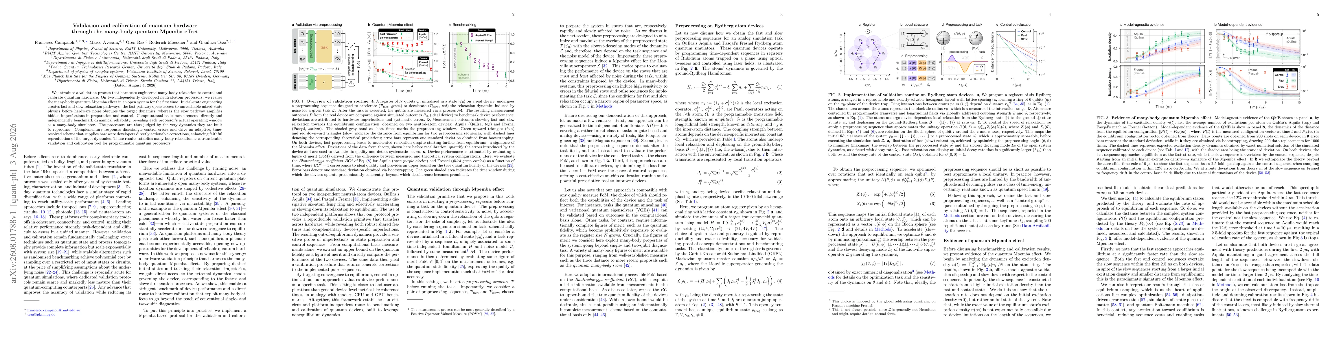 Thumbnail for Validation and calibration of quantum hardware through the many-body quantum Mpemba effect
