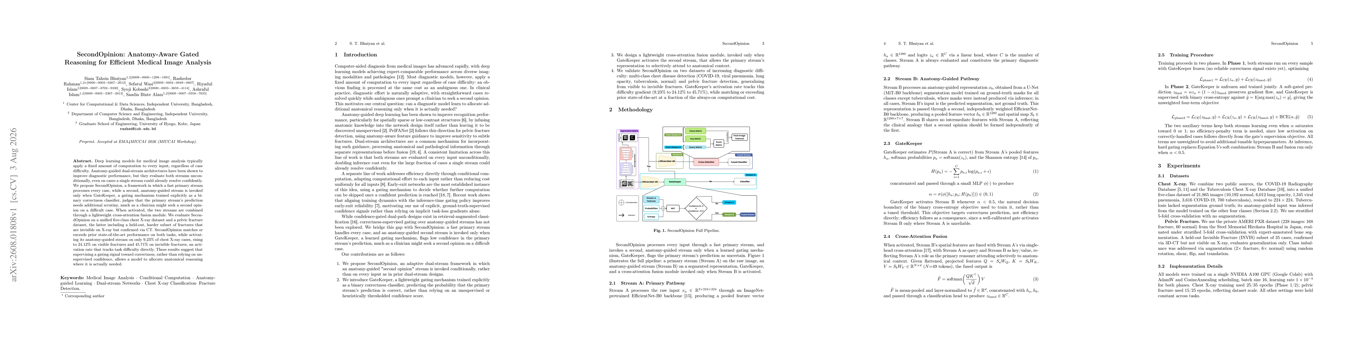 Thumbnail for SecondOpinion: Anatomy-Aware Gated Reasoning for Efficient Medical Image Analysis