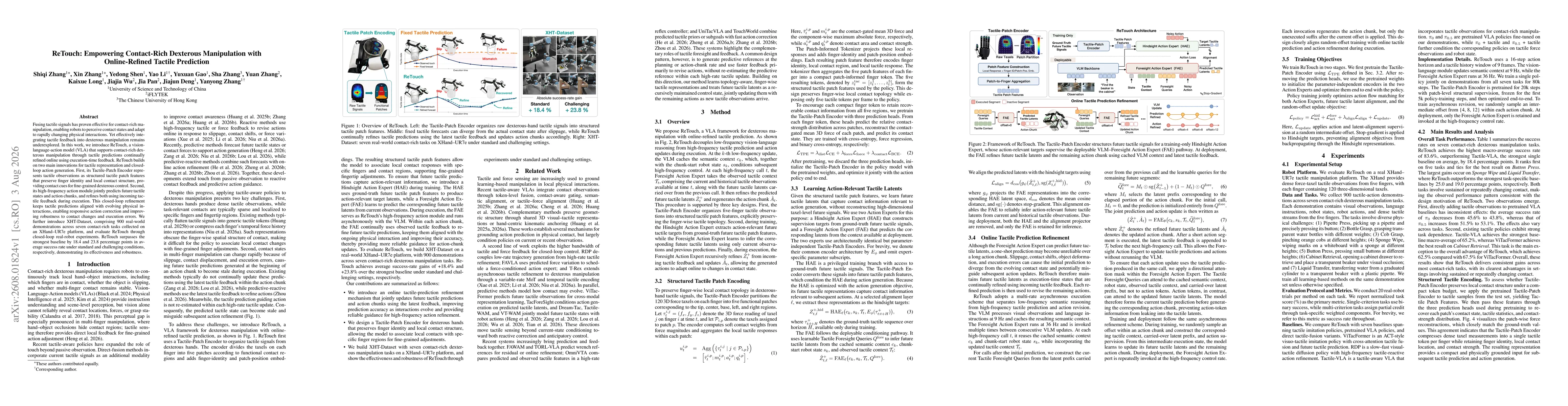 Thumbnail for ReTouch: Empowering Contact-Rich Dexterous Manipulation with Online-Refined Tactile Prediction