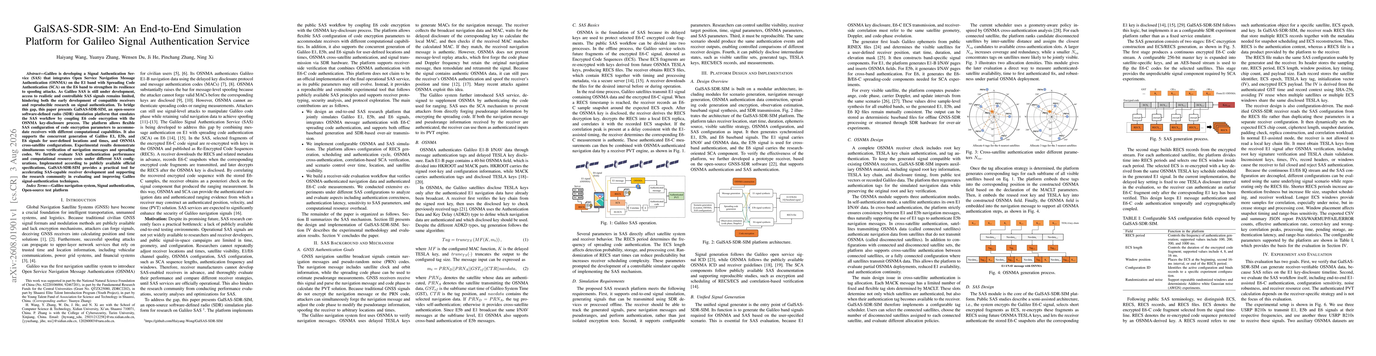 Thumbnail for GalSAS-SDR-SIM: An End-to-End Simulation Platform for Galileo Signal Authentication Service